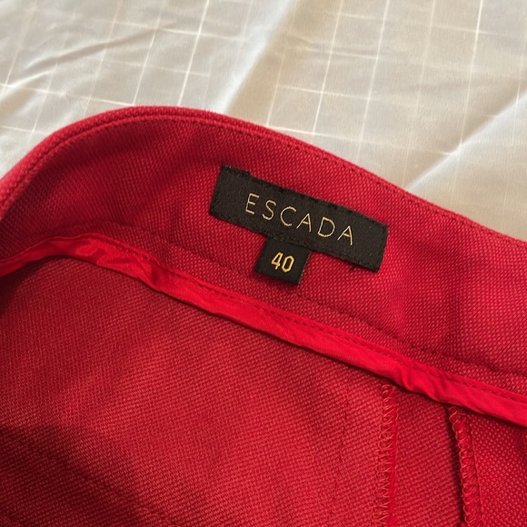 Deep red wool/cotton trouser pants. - Picture 2 of 8